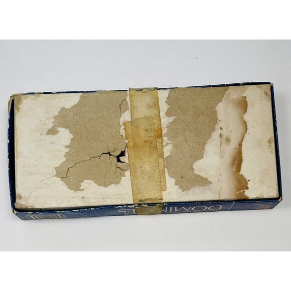 VTG Milton Bradley MB Wooden Dragon DOMINOES Double Nine 55pcs Black 4132 w/ Box - Picture 4 of 4